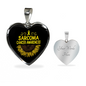 Sarcoma Cancer Awareness Heart Necklace no-Engrave I Wear Yellow Ribbon Sunflower Love Support Survivor Gift Birthday