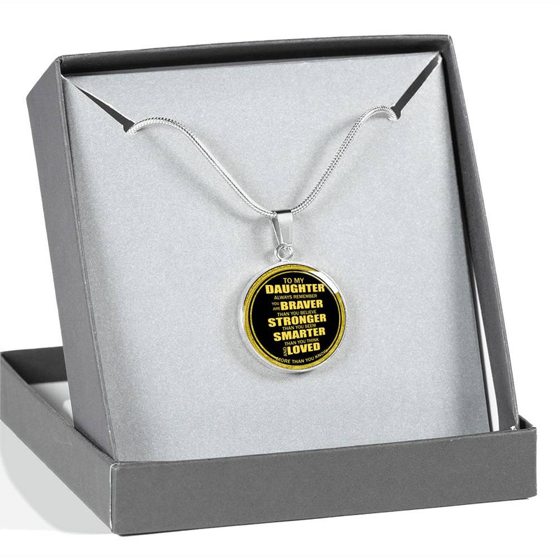 To My Daughter Necklace From Dad Mom Customized Gift idea For Teen Girls On Xmas