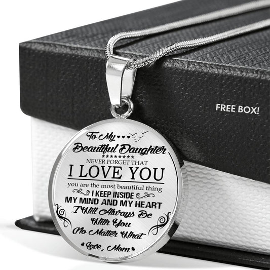 To My Daughter Necklace From Dad, You Are The Most Beautiful Thing I Keep Inside neck brother 26.12