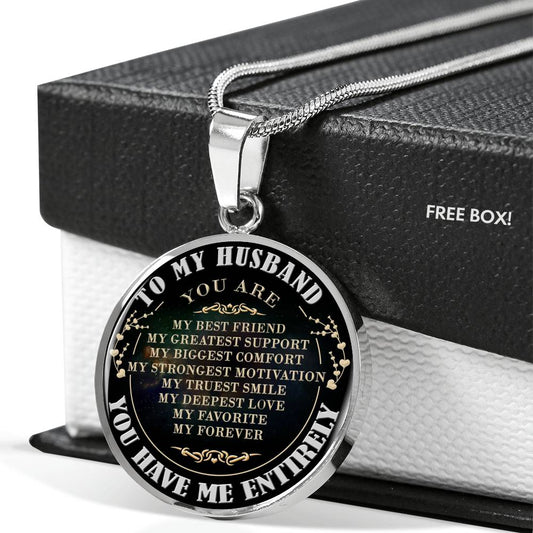 To My Husband Pendant Necklace - Husband Gifts, Wedding anniversary gifts neck brother 26.12