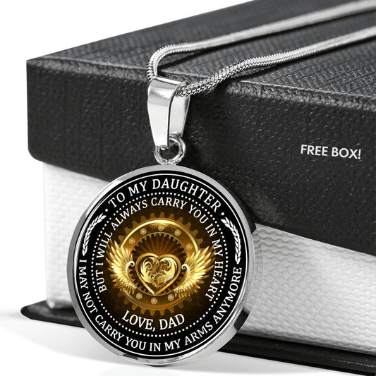 Necklace To My Daughter Love Dad - Carry You In My Heart - Best Gift From Dad neck brother 26.12