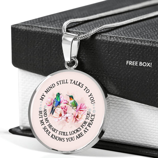 Gifts Hummingbird My Mind Still Talks To You But My Soul Know You Are At Peace Circle Pendant Necklace circle luxury necklace gold plated ASIN: B08HSDWVYY SKU: ohyespheteme10-9_668