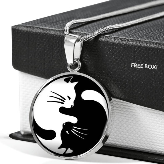 Pendant Necklace Yin Yang Cats - Christmas Is Coming... neck brother 26.12