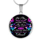 My Mind Still Talks To You Butterfly In Loving Memory Cirle Pendant Necklace – Memorial Pendant Gift For Loss