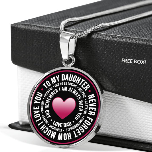 To my Daughter I believe in you Luxury Heart Shaped Necklace Gift for Daughter neck brother 26.12