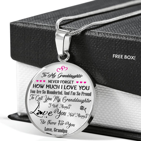 to my granddaughter necklace from grandpa, best gift for granddaughter neck brother 26.12
