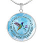 Gifts My Mind Still Talks to You But My Soul Know You are at Peace Hummingbird Luxury Circle Pendant Necklace Circle Luxury Necklace Silver ASIN: B08HSFYCHR