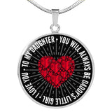 to my daughter necklace -you will always be daddy's little girl from dad and mom neck brother 26.12