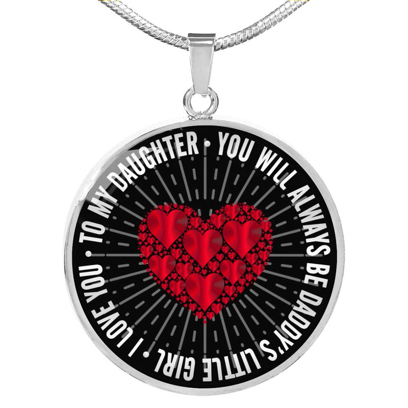 to my daughter necklace -you will always be daddy's little girl from dad and mom neck brother 26.12