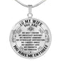 Circle Necklace To My Wife - You Have Me Entirely Quote - Gift from Husband neck brother 26.12