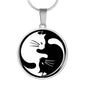 Cat Yin Yang Necklace Gift for Crazy Cat lady Cat Lovers and Cat Enthusiasts Cat Pendant