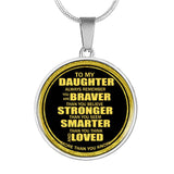 To My Daughter Necklace From Dad Mom Customized Gift idea For Teen Girls On Xmas