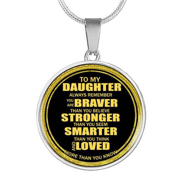 To My Daughter Necklace From Dad Mom Customized Gift idea For Teen Girls On Xmas