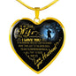 Meaningful Quote To My Dear I love You Necklace Peandants for Wife Perfect Gift