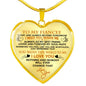 Heart Pendant Necklace for Fiancee - To My Fiancee Necklace - Gifts From Fiance n-05.12