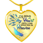 Dragonfly I’ll Hold You in My Heart Until I Can Hold You in Heaven Memorial Gift – Heart Pendant Necklace
