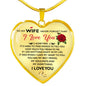 Customizable Necklace - To My Wife - Never Forget That I Love You n-05.12