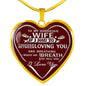 Lovely To My Love - Use My Last Breath To Tell You I Love You - Husband Wife Heart Pendant Necklace Chain - Wedding Gifts Woman