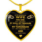 Last-Minute kerstcadeau voor vrouw - u bent mijn hart mijn ziel aangepaste roestvast stalen ketting n-05.12