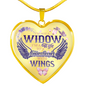 I’m Not A Widow I’m A Wife to A Husband with Wings Heart Pendant Necklace – Memorial Necklace Gift fixx