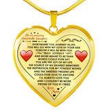 Pendant Necklace To My Daughter - Love Mom Christmas, Birthday Gifts for Girl n-05.12