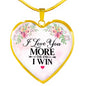 Gifts I Love You More The End I Win Heart Pendant Necklace Heart Luxury Necklace Silver ASIN: B08HSF8P2M