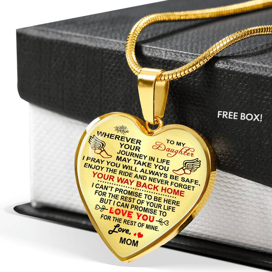 To My Daughter Necklace - Necklace Pendant Gift for your Daughter Tag Mother n-05.12