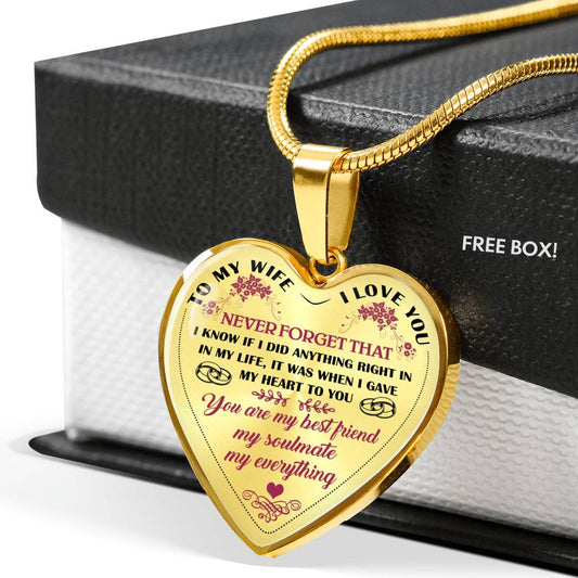 Valentine Gifts For Her Romantic Gift Unique Heart Necklace Wife n-05.12