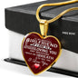 Love Gift To My Girlfriend Heart Pendant - Meaningful BIrthday gift for woman - Boyfriend Girlfriend Necklace - Novelty Valentine Gifts
