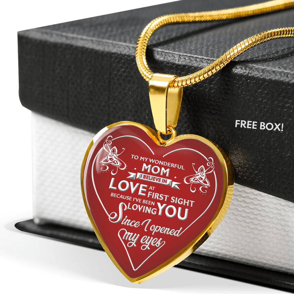 To My Wonderful Mom Heart Necklace - Mother's day Gifts From Daughter, Son n-05.12