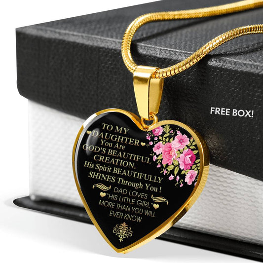 To My Daughter Necklace - Father And Daughter  Necklace Chain Gift From Dad n-05.12