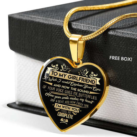 To My Girlfriend - Boyfriend And Girlfriend Pendant Necklace Chain Gift From His n-05.12