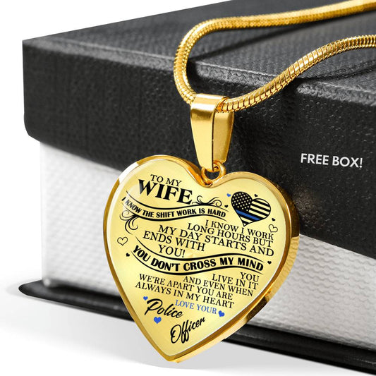 Police Wife Always In My Heart Necklace n-05.12