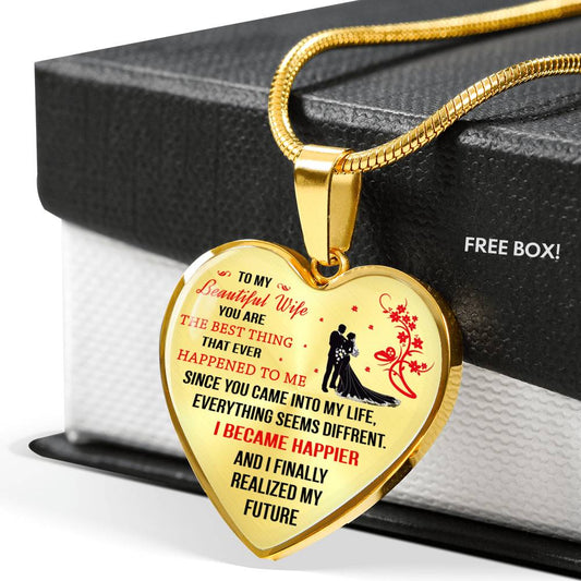 Necklace Love Gift For Wife To my Beautiful Wife Wedding Anniversary Gift n-05.12