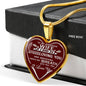 Lovely To My Love - Use My Last Breath To Tell You I Love You - Husband Wife Heart Pendant Necklace Chain - Wedding Gifts Woman