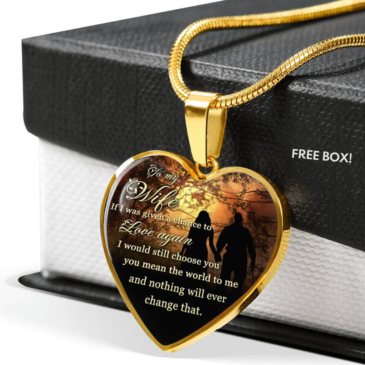 To My Wife Heart Necklace - Perfect Gift For Wife From Husband On Birthday n-05.12