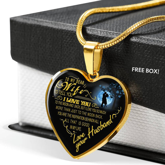 Meaningful Quote To My Dear I love You Necklace Peandants for Wife Perfect Gift