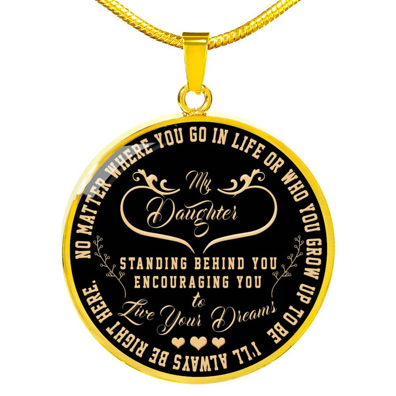 To my Daughter to Live your Dreams for Love MOM, Dad Luxury Heart Necklace Gift neck brother 26.12