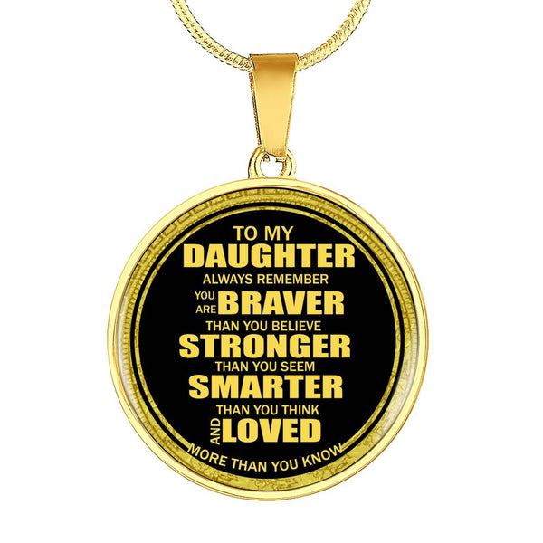 To My Daughter Necklace From Dad Mom Customized Gift idea For Teen Girls On Xmas