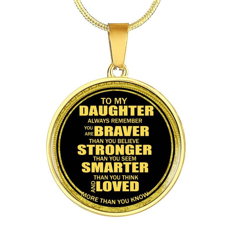To My Daughter Necklace From Dad Mom Customized Gift idea For Teen Girls On Xmas