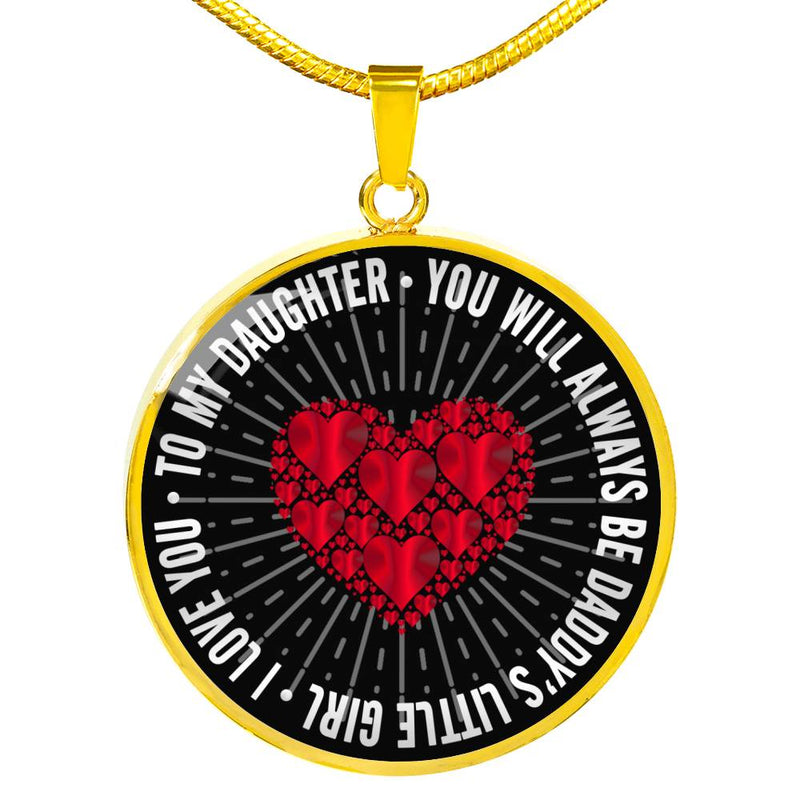 to my daughter necklace -you will always be daddy's little girl from dad and mom neck brother 26.12