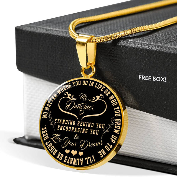 To my Daughter to Live your Dreams for Love MOM, Dad Luxury Heart Necklace Gift neck brother 26.12