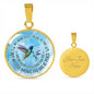 Gifts My Mind Still Talks to You But My Soul Know You are at Peace Hummingbird Luxury Circle Pendant Necklace Circle Luxury Necklace Silver ASIN: B08HSFYCHR