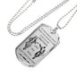 Best friend - Big Brother Dog Tag Samurai Warrior Neckalce