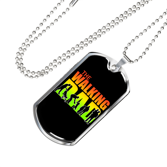 To My Father Dog Tag Necklace - The Walking Dad - Unique Gifts for Men