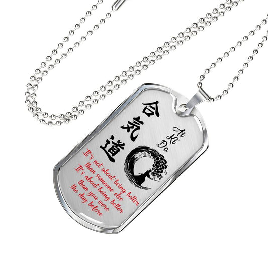 Aikido - samurai warrior To My son dog tag - Best gifts for your son