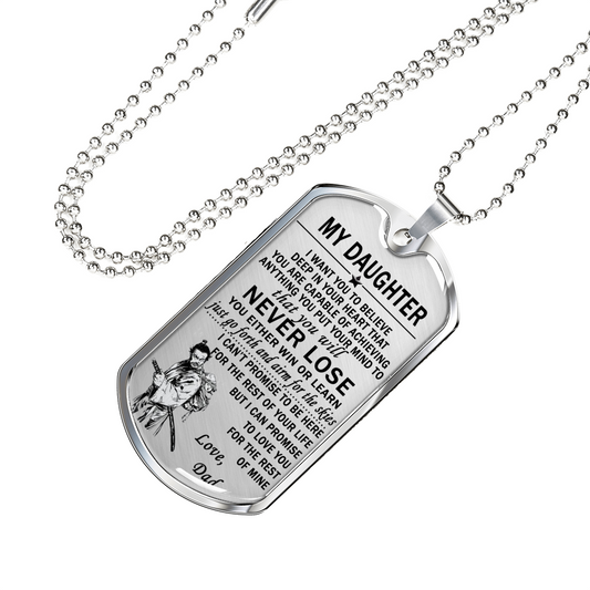 Bushido Pendant -Inspirational Dog Tag For Daughter Best Birthday Gifts For Girl
