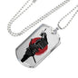 cool gifts samurai warrior fan dog tag necklace chain - Best Gifts ideas for men/ friend/boys  on birthday,Christmas.. stainless steel.