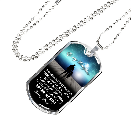 To My Daughter Dog Tag - Necklace Jewelry - Personalized birthday Gifts For Kid