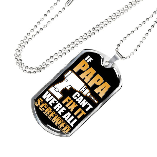 Screwed Father Son Dog Tags Chain N
